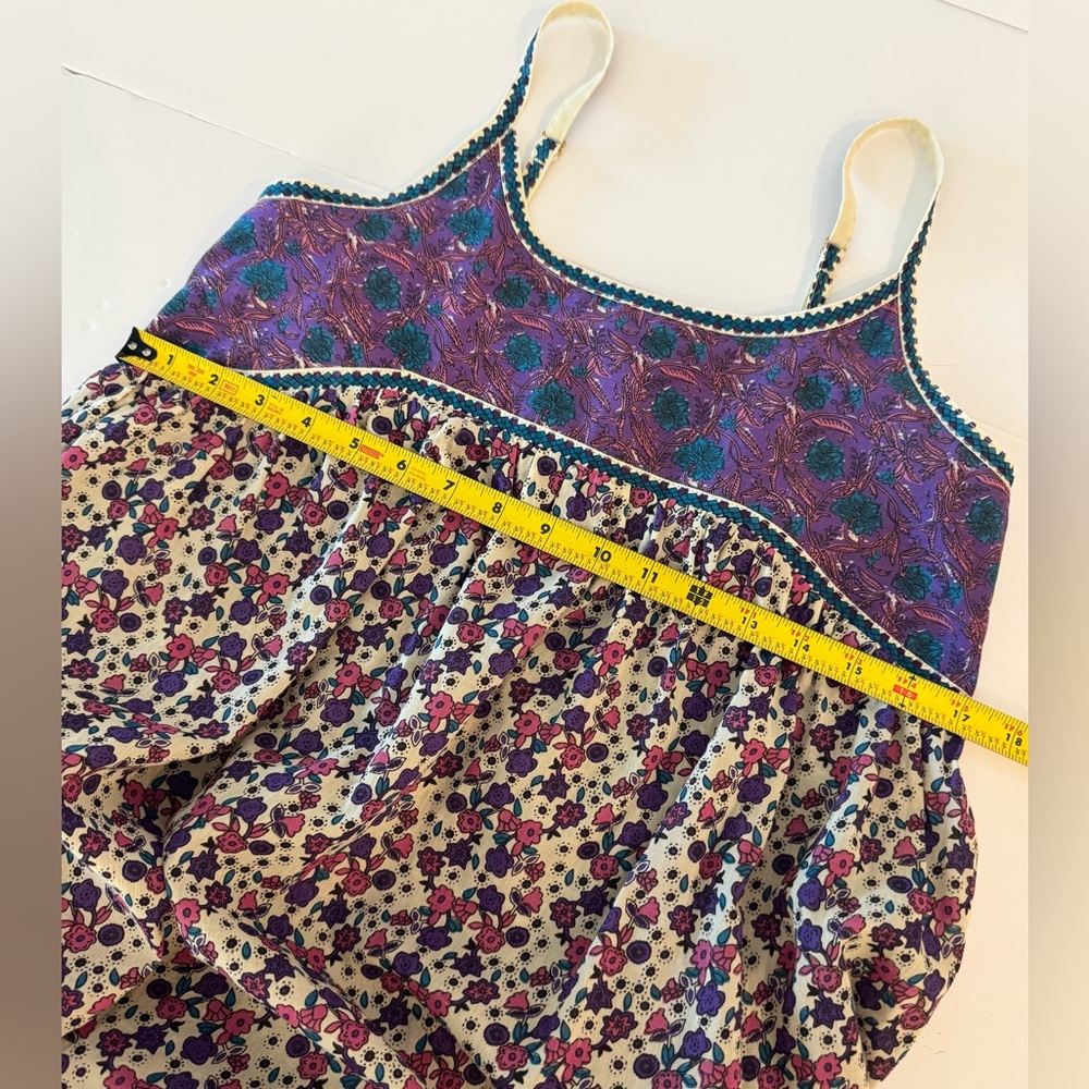 Natural Life Journey Boho Cotton Maxi Dress, Purple Floral Border - Picture 13 of 14